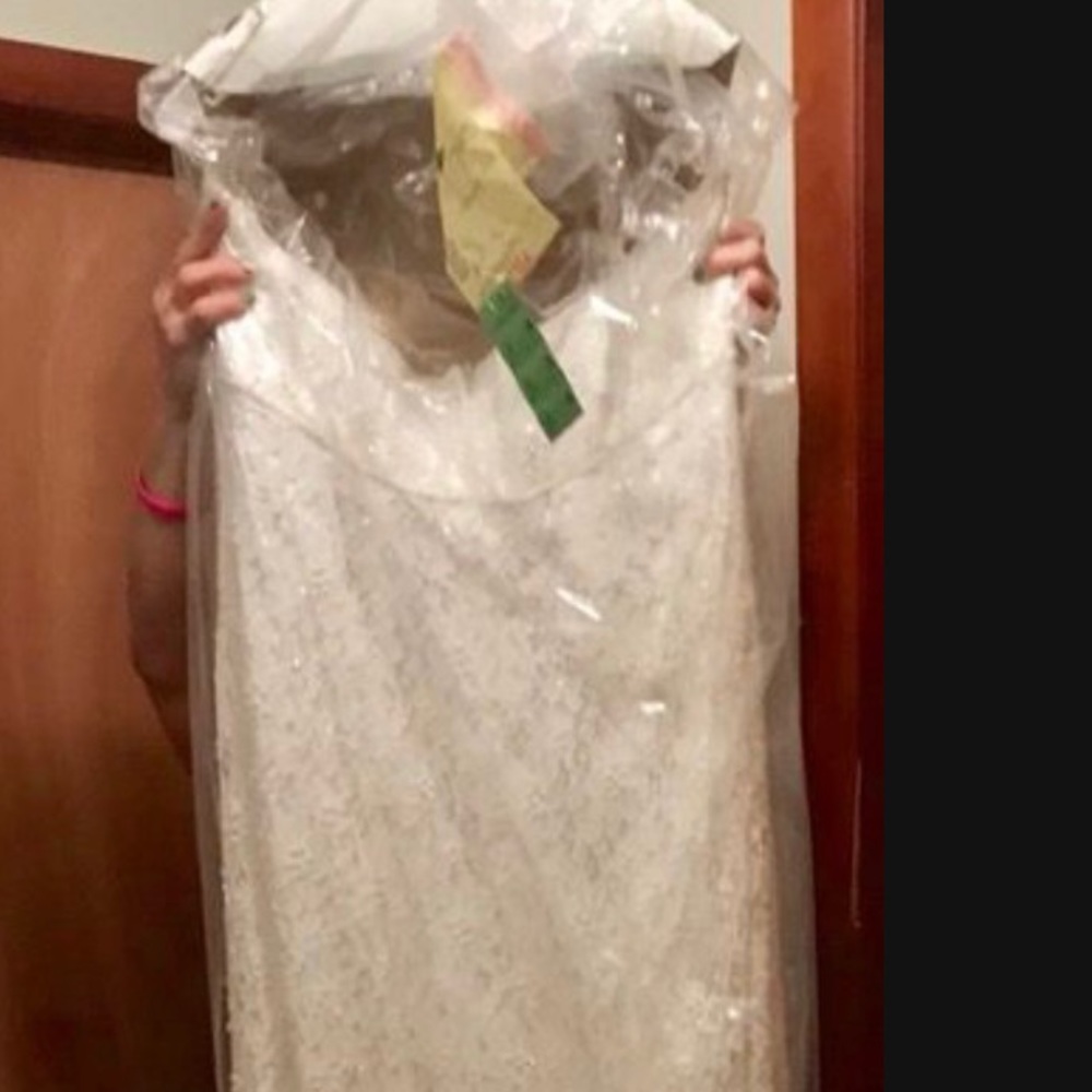 David's bridal gown worn once been cleaned.